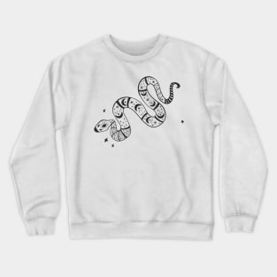 Cosmic Snake Black Crewneck Sweatshirt